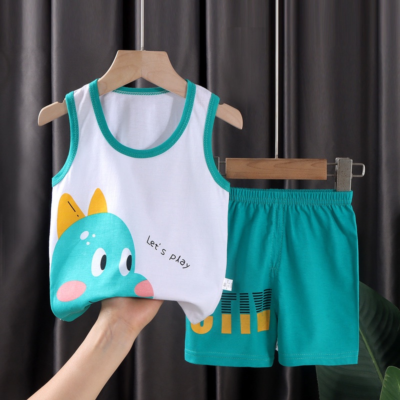 Bộ ba lỗ bé trai, áo sát nách cho bé trai hàn quốc size từ 12 đến 27kg famby