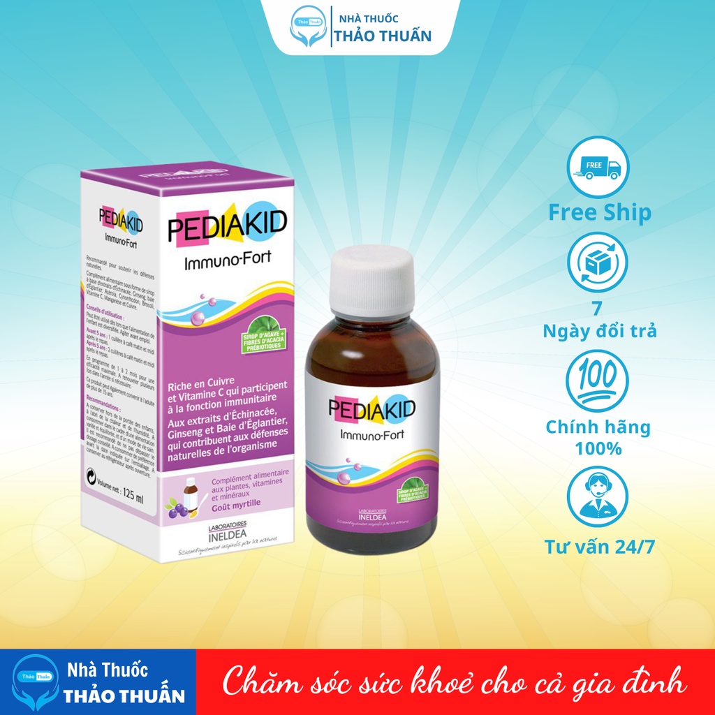 Pediakid Immuno- Fort tăng sức đề kháng tăng cường miễn dịch lọ 125ml