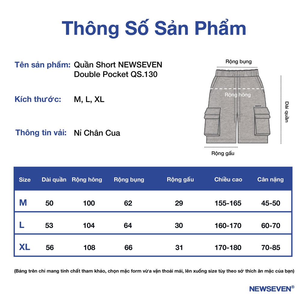 Quần Short NEWSEVEN Double Pocket QS.130