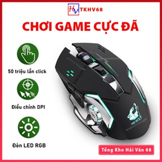Chuột Không Dây T28 Gaming  Dành Cho Game Thủ Click Không Gây Tiếng Ồn Có Đèn LED Chơi Game Cực Đã.