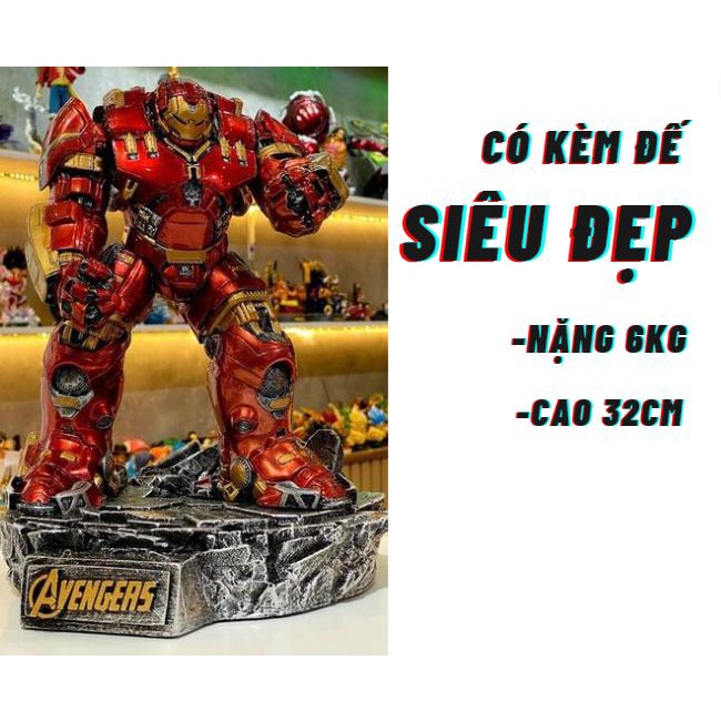 Mô hình Hulk buster kích thước 32cm, nặng 6kg,có kèm đế siêu đẹp, chất liệu cao cấp