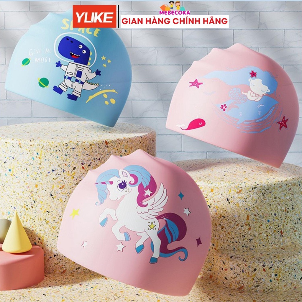 Mũ bơi, nón bơi cho bé từ 3 tuổi tới 15 tuổi, Chất liệu Silicone cao cấp CHỐNG NƯỚC 100%