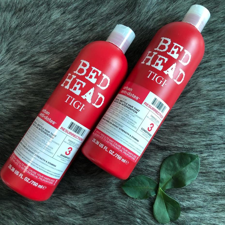 Dầu gội tigi đỏ Bed head cặp gội xả chính hãng  phục hồi tóc hư tổn 750ml - simypham.hcm