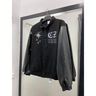 Áo bomber dạ tay da CZ (2141)