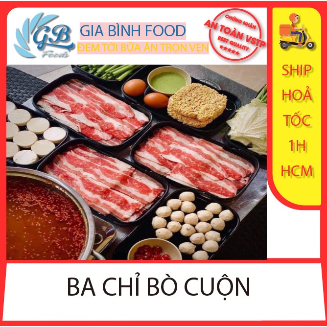 Ba chỉ bò cuộn mỹ khay 500gr