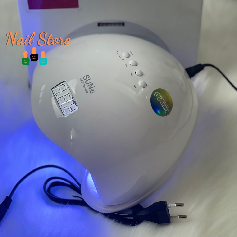 Máy Hơ Gel Sun 5 UV/LED 48W Màu Hồng - Máy Hơ Móng BẢO HÀNH 6 THÁNG