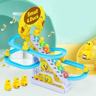 Vịt leo cầu thang đồ chơi vịt leo cầu thang con vịt leo cầu thang đồ chơi vịt 3 6 9 vịt có nhạc đèn cầu trượt-pupu house