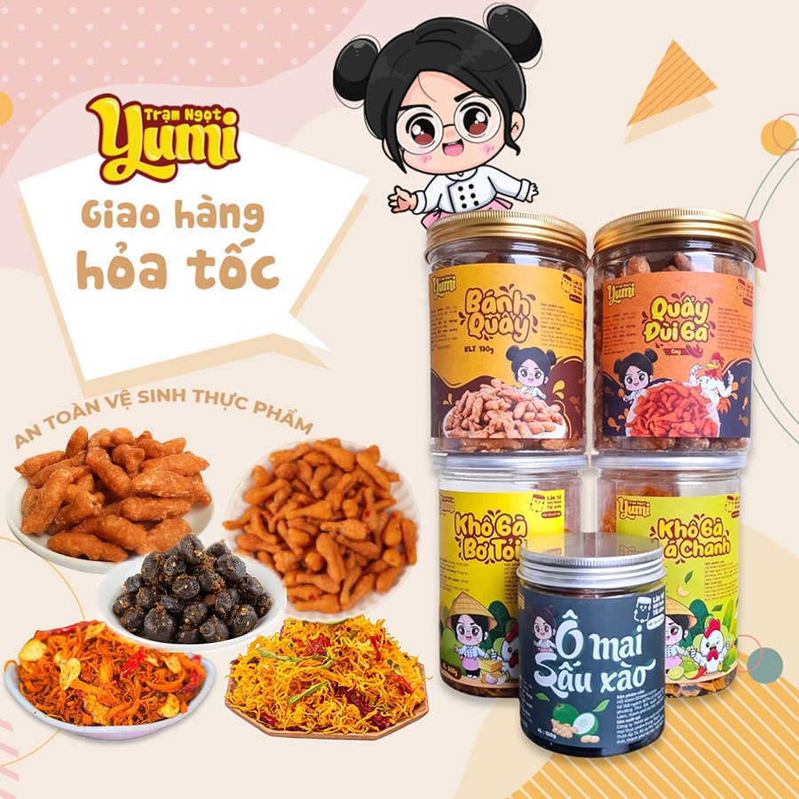 Combo Gà Quẩy Sấu 5 món ăn vặt Trạm ngọt Yumi thơm ngon giá hời