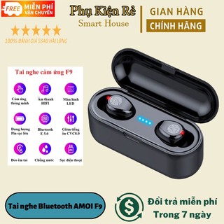 【Mới nhất】 Tai nghe Bluetooth AMOI F9 100% chính hãng Tai nghe không dây LED Hiển thị cảm ứng Điều khiển cảm ứng