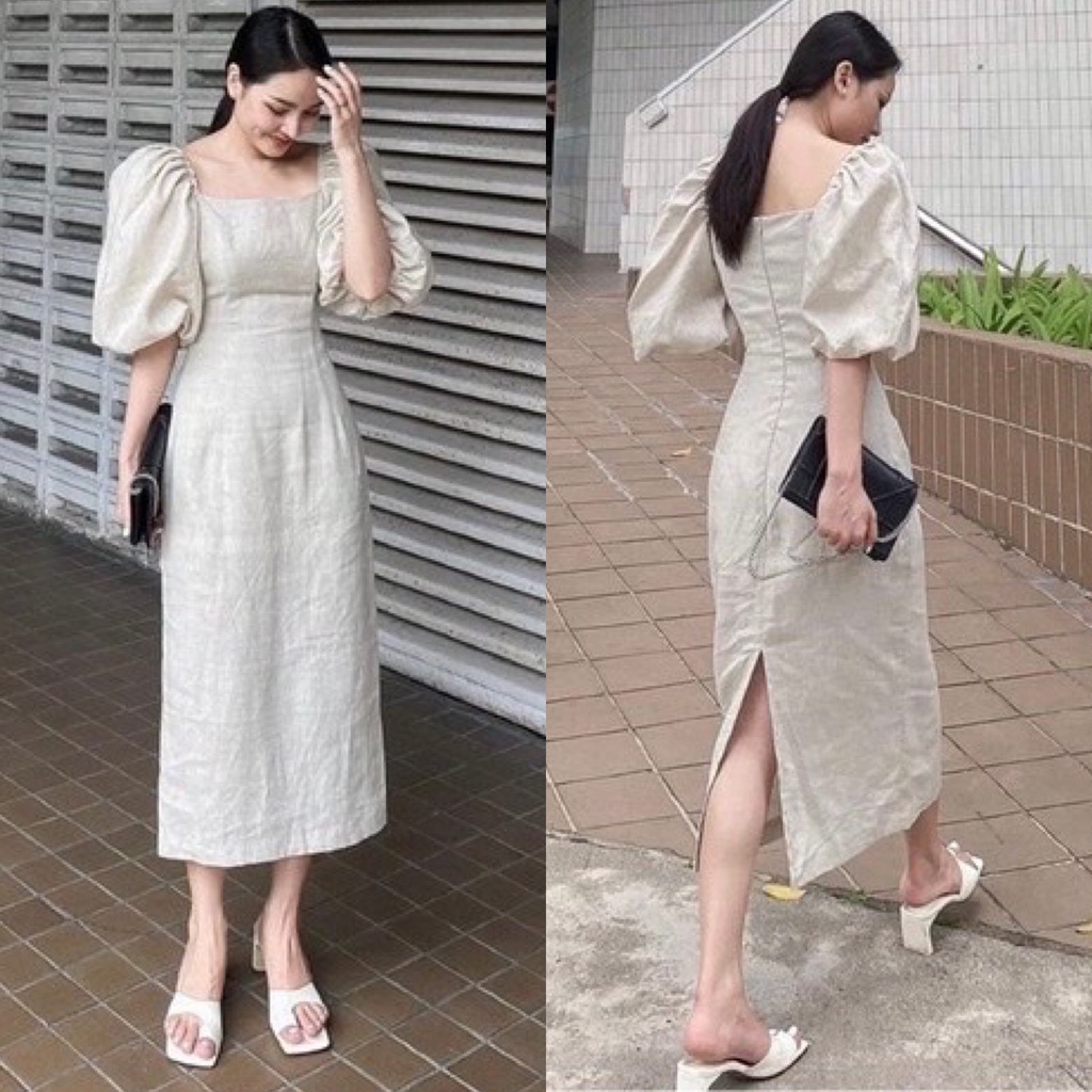 ĐẦM MAXI CỔ U (KÈM VIDEO HÌNH THẬT)