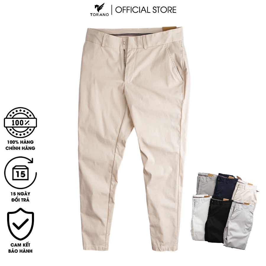 Quần dài kaki nam TORANO form slim fit, chất vải kaki cotton co giãn, lịch sự, nam tính - BK909.