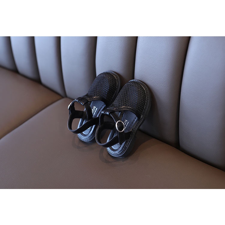 Sandal- dép bé gái quai hậu phối lưới phong cách thời trang