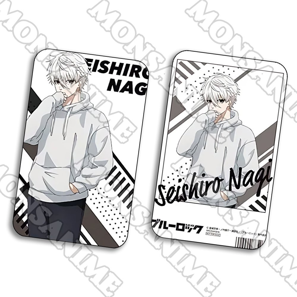 Ảnh card bo góc in hình BLUE LOCK Tiề n đạo số 1 ver Hoodie thẻ bo viền 5*8cm anime chibi sưu tầm