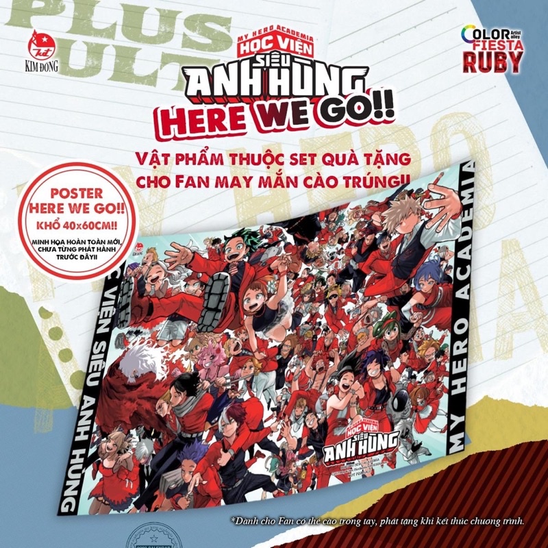 Học Viện Siêu Anh Hùng - Một Số Phụ Kiện: Standee, Poster, Bookmark, Bìa Áo - MY HERO ACADEMIA - Limited - Notebook