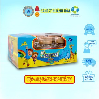 [Hộp quà tặng 6 lọ] Nước Yến Sào Khánh Hòa Sanest Trẻ Em
