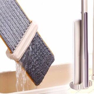 Cây chổi lau chùi nhà, vệ sinh nhà cửa tự vắt thông minh siêu sạch với đầu xoay 360 độ tặng kèm 2 bông lau