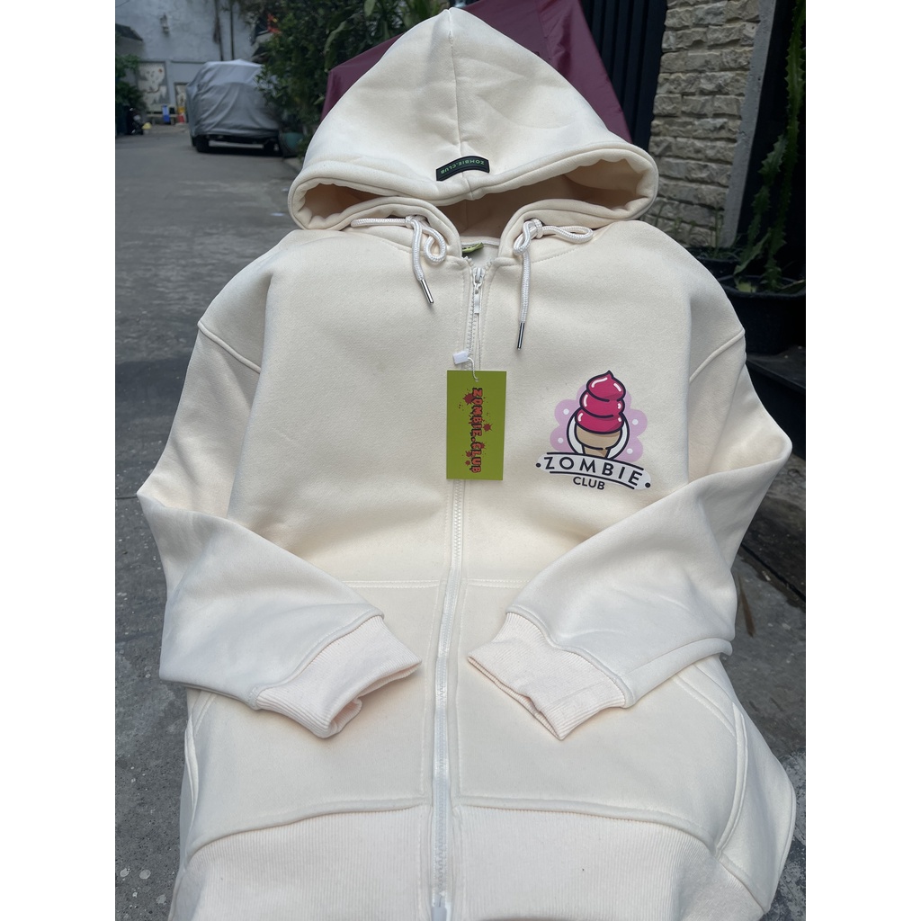 Áo Hoddie Zip Zombie Club, ICE CREAM Tybo Unisex Chính Hãng