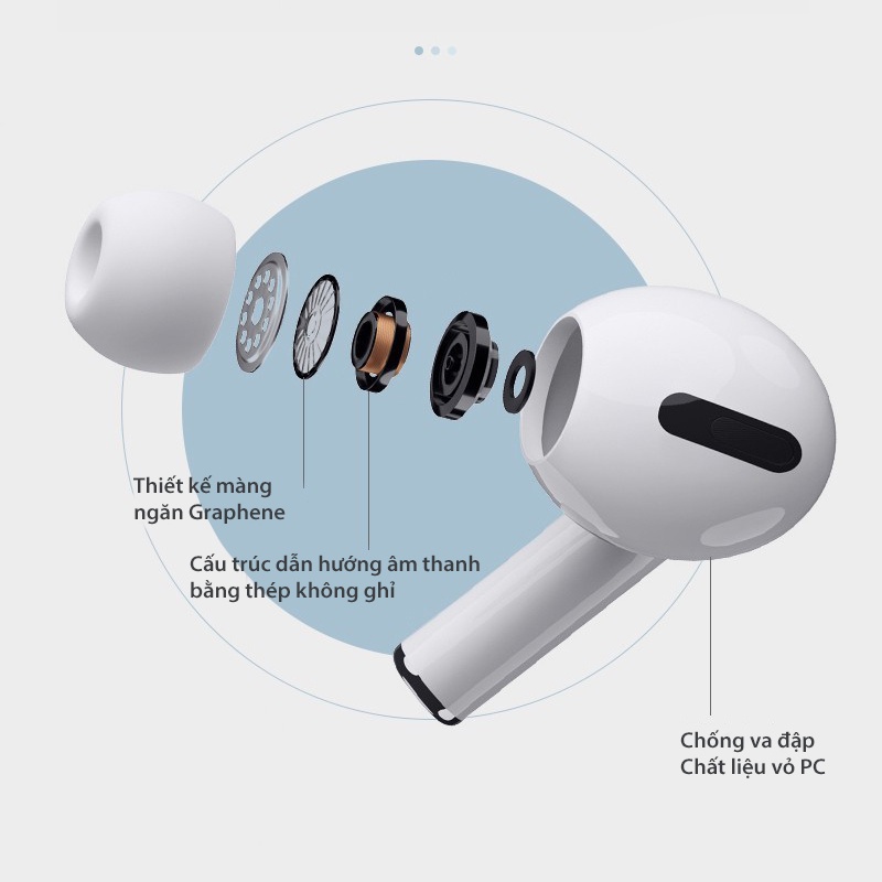 Tai nghe không dây bluetooth Inpods Pro chất lượng âm thanh trầm tuyệt vời tích hợp micro- LinkeeTech