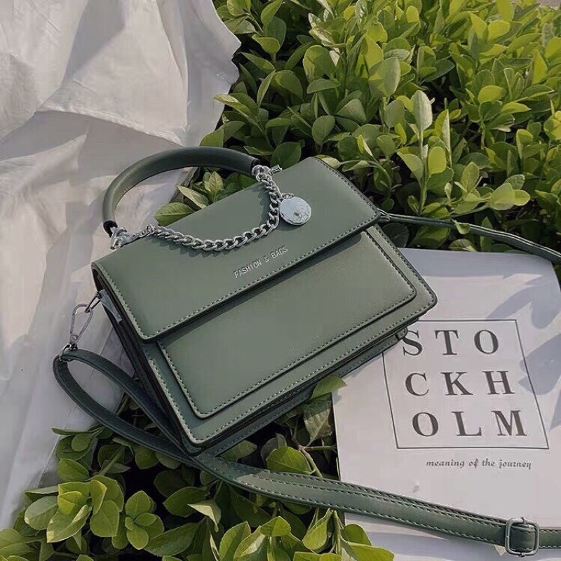 Túi xách da nữ công sở phối xích hàng da đẹp loại 1 SL76