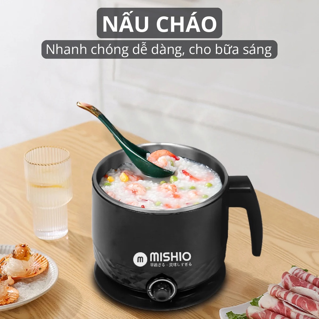 Ca nấu đa năng Mishio MK214 600W inox 304