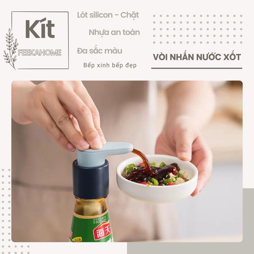 Vòi nhấn syrup đa năng có gioăng silicon FEEKA siêu chặt, vòi bơm siro nhựa cấp thực phẩm cho nước sốt