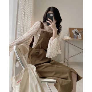 V024 Váy yếm chất kaki dày dặn AUDREY