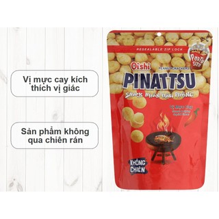Snack nhân đậu phộng vị mực cay pinattsu oishi 85g