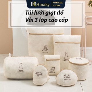Túi giặt đồ máy giặt 3 lớp cao cấp, túi lưới giặt quần áo đồ lót có khóa kéo