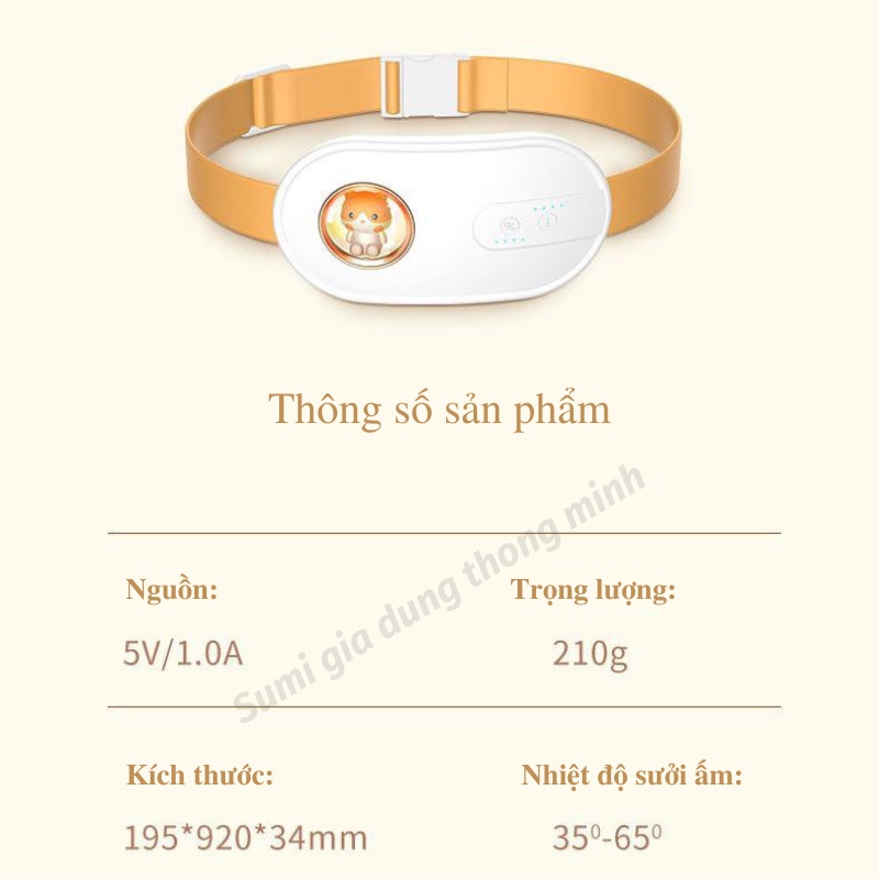 Máy Massage Máy Massage Bụng Giảm Đau Bụng Kinh Làm Ấm Tử Cung Cho Phụ Nữ SUMI