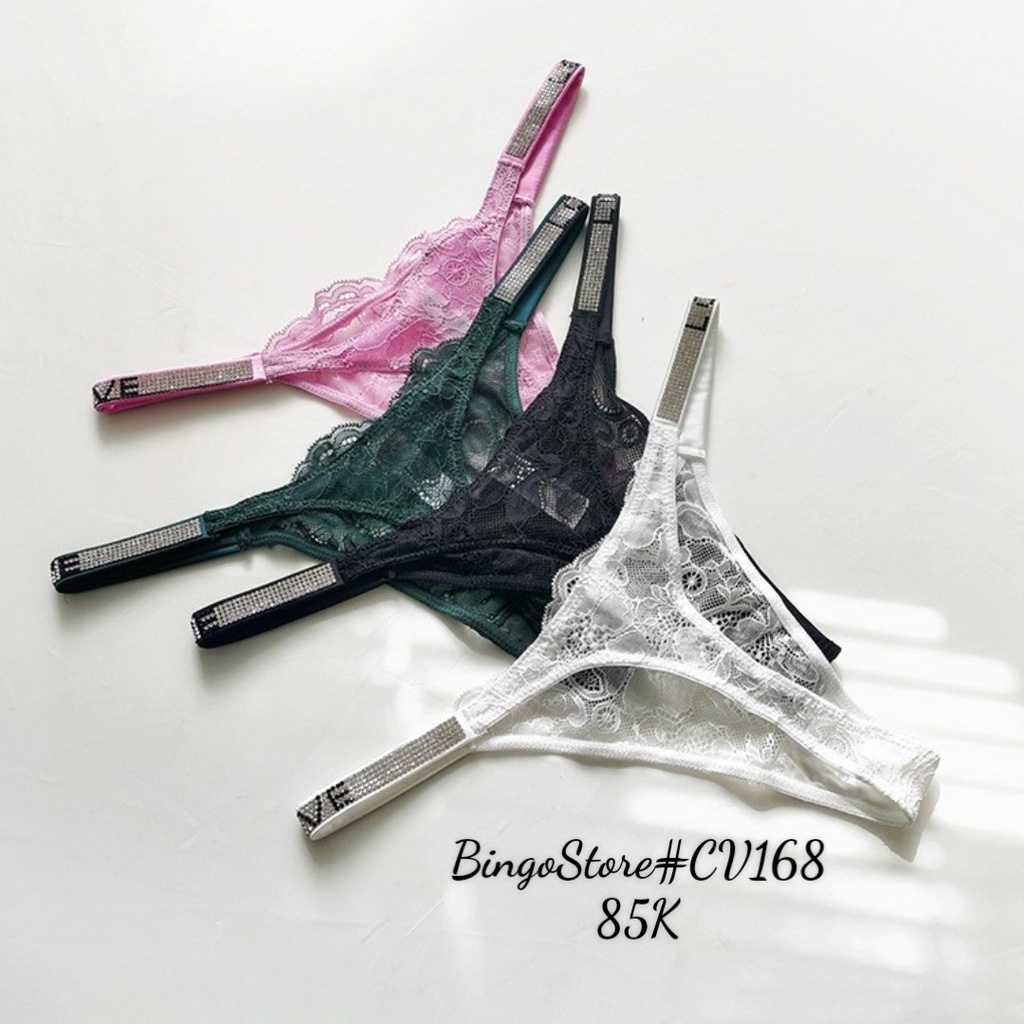 Quần lọt khe ren Love đá dây mảnh CV168