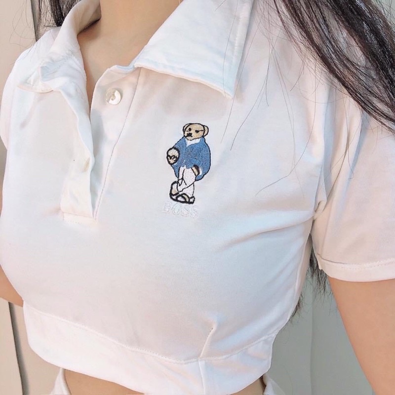 SP Set Áo Polo có cổ kèm chân váy