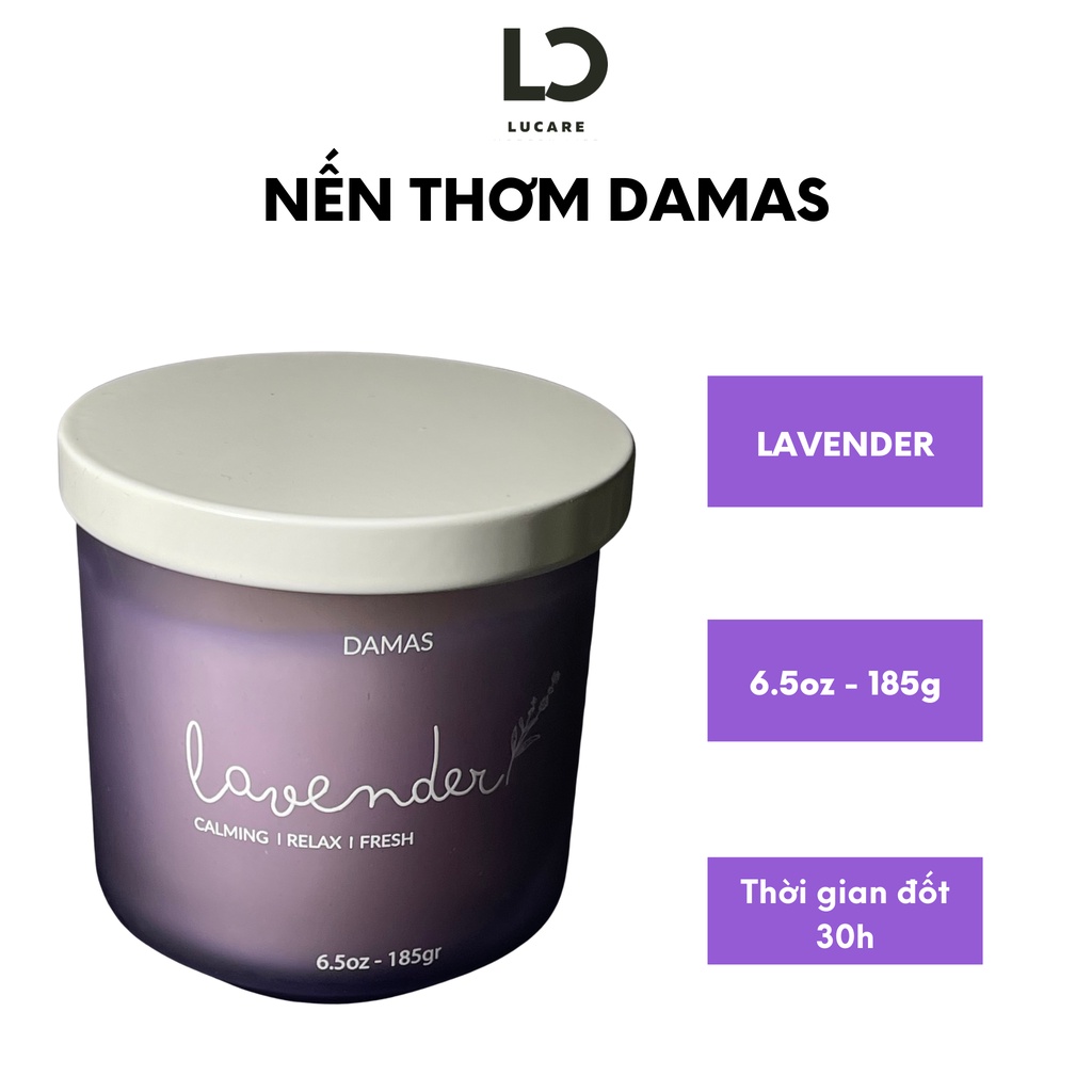 Nến thơm Damas hương Lavender 6.5oz