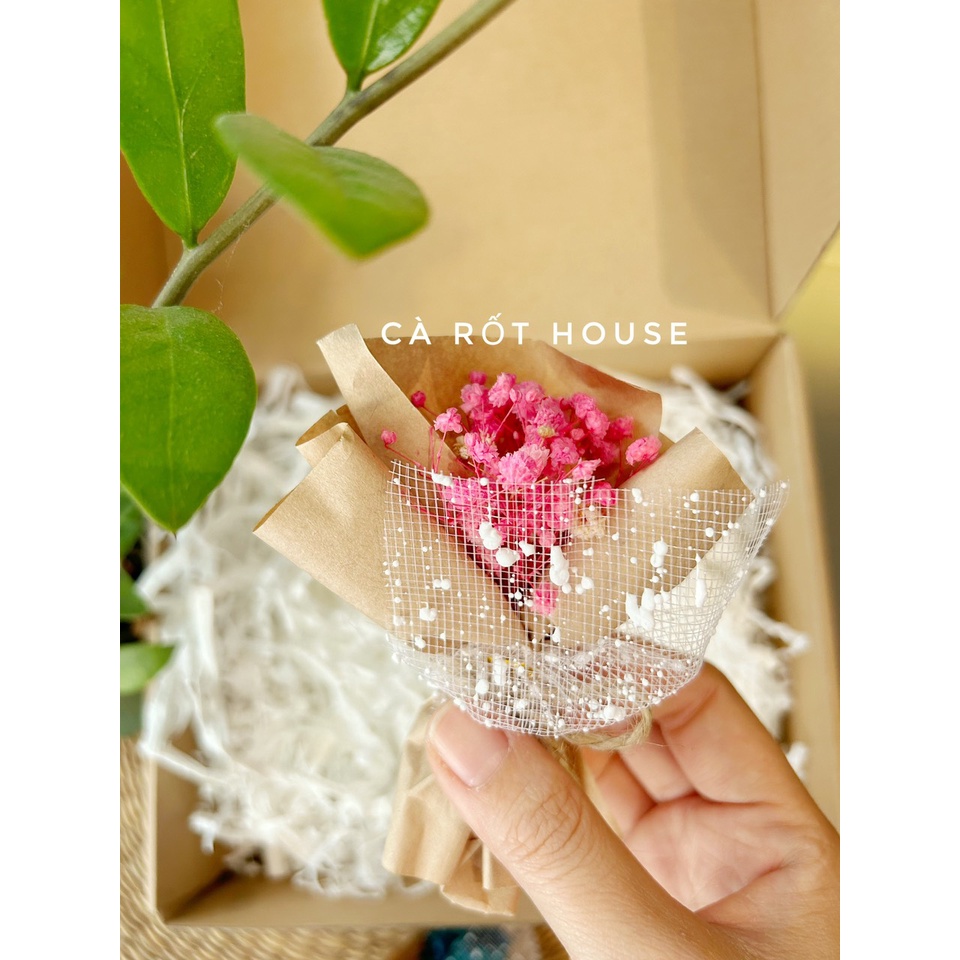 Bó hoa khô mini trang trí quà tặng
