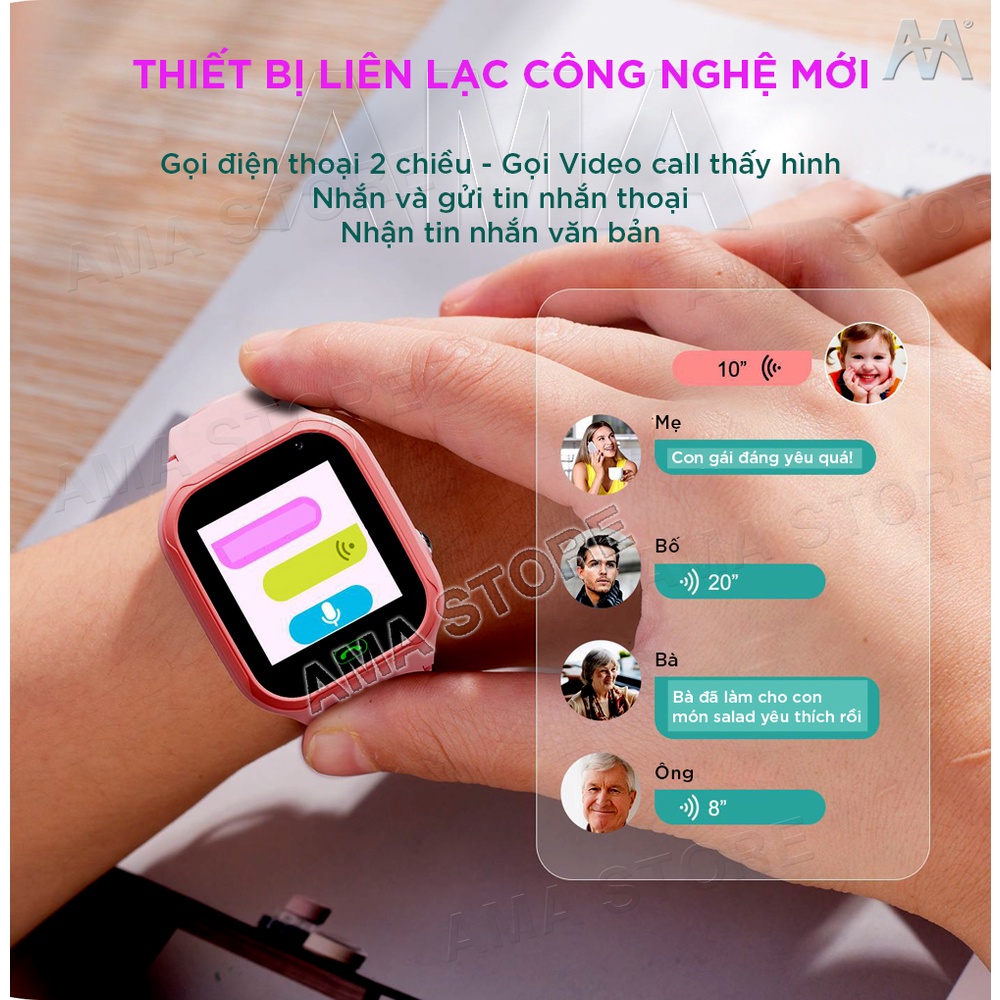 Đồng hồ Thông minh Gọi Video Call Chống nước Định vị Chính xác Model LT36 có 3 màu Đen Hồng Xanh Hàng chính hãng | BigBuy360 - bigbuy360.vn