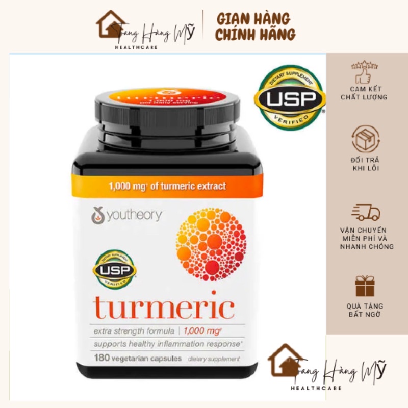 Viên Nghệ Youtheory Turmeric 180 Viên