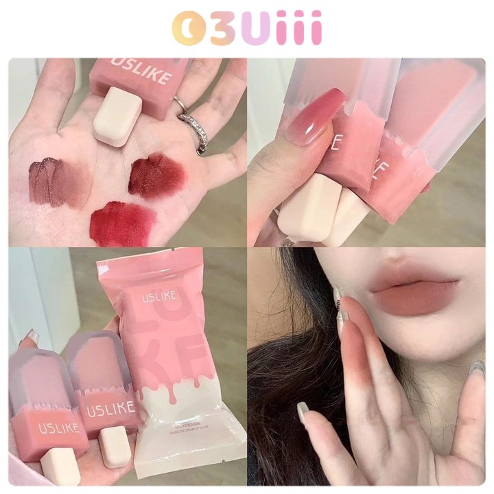 Son Môi  Chất Nhung Lì Lâu Trôi Thiết Kế Hình Túi Cây Kem Xinh Xắn SXY616