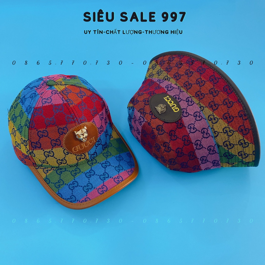 MŨ LƯỠI TRAI GC ĐẦU KIM LOẠI VIỀN DA CAO CẤP, MŨ BUCKET THỜI TRANG HOT 2023 FULL TEM MÁC HIIỆU