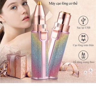 Máy tỉa lông mày 2 in 1 mini cầm tay ,máy tỉa lông,máy cạo lông có thể cạo được lông bikini, tay, chân, nách, ria mép, l