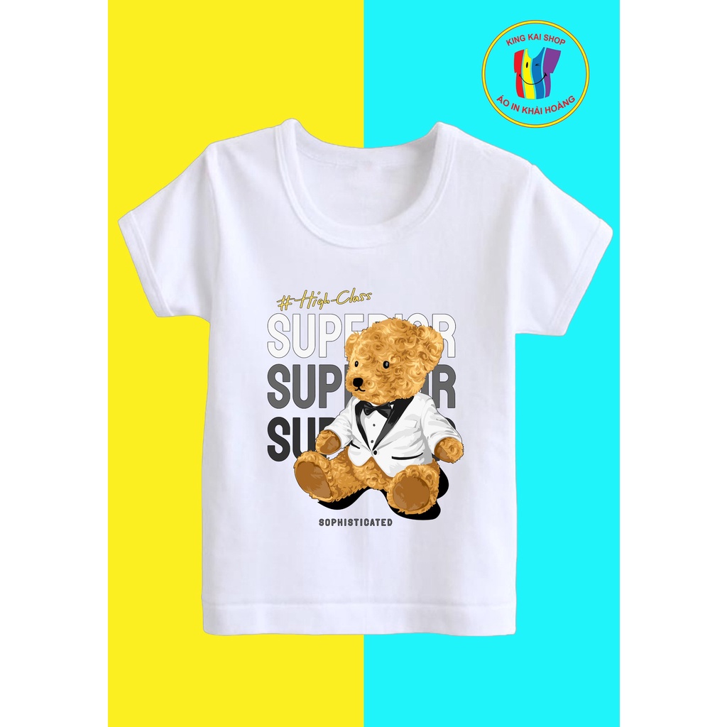 áo thun bé gái gia đình mẹ và bé in hình bé gấu dễ thương 02 coton co giản 4 chiều thoải mái