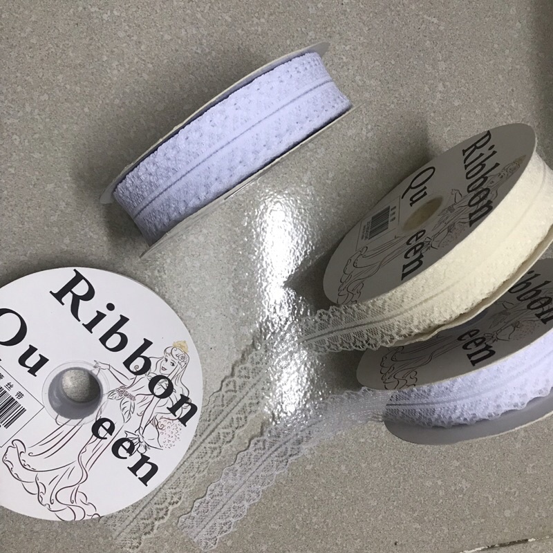 Ruy băng ren lưới bản rộng 3cm thắt nơ, gói quà trang trí