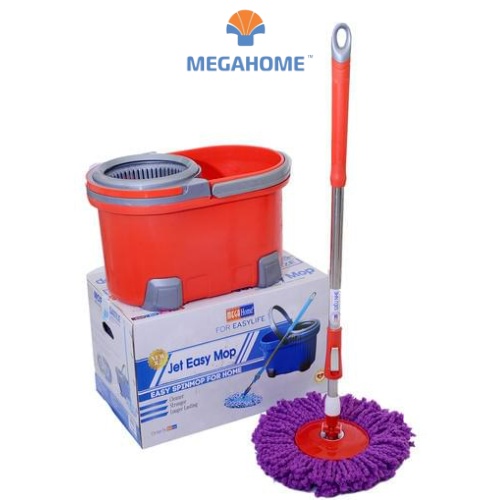 Bộ Lau Nhà Jet Thông Minh 360 độ mâm nhựa lòng sấy tách rời Easy Mop X2 Megahome