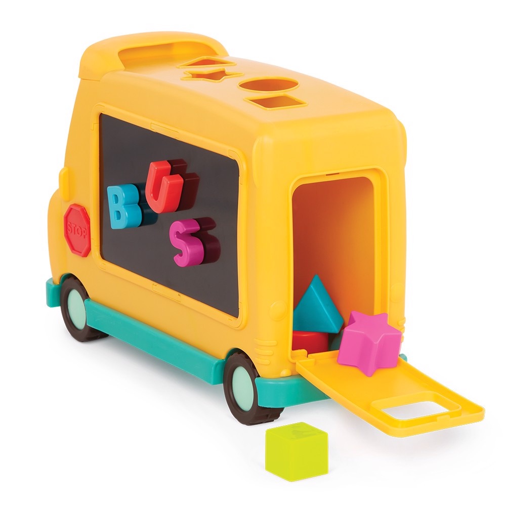 Đồ chơi Xe bus trường học đa năng B.toys - Battat kèm bảng nam châm giúp bé học chữ, ghép từ và hình khối