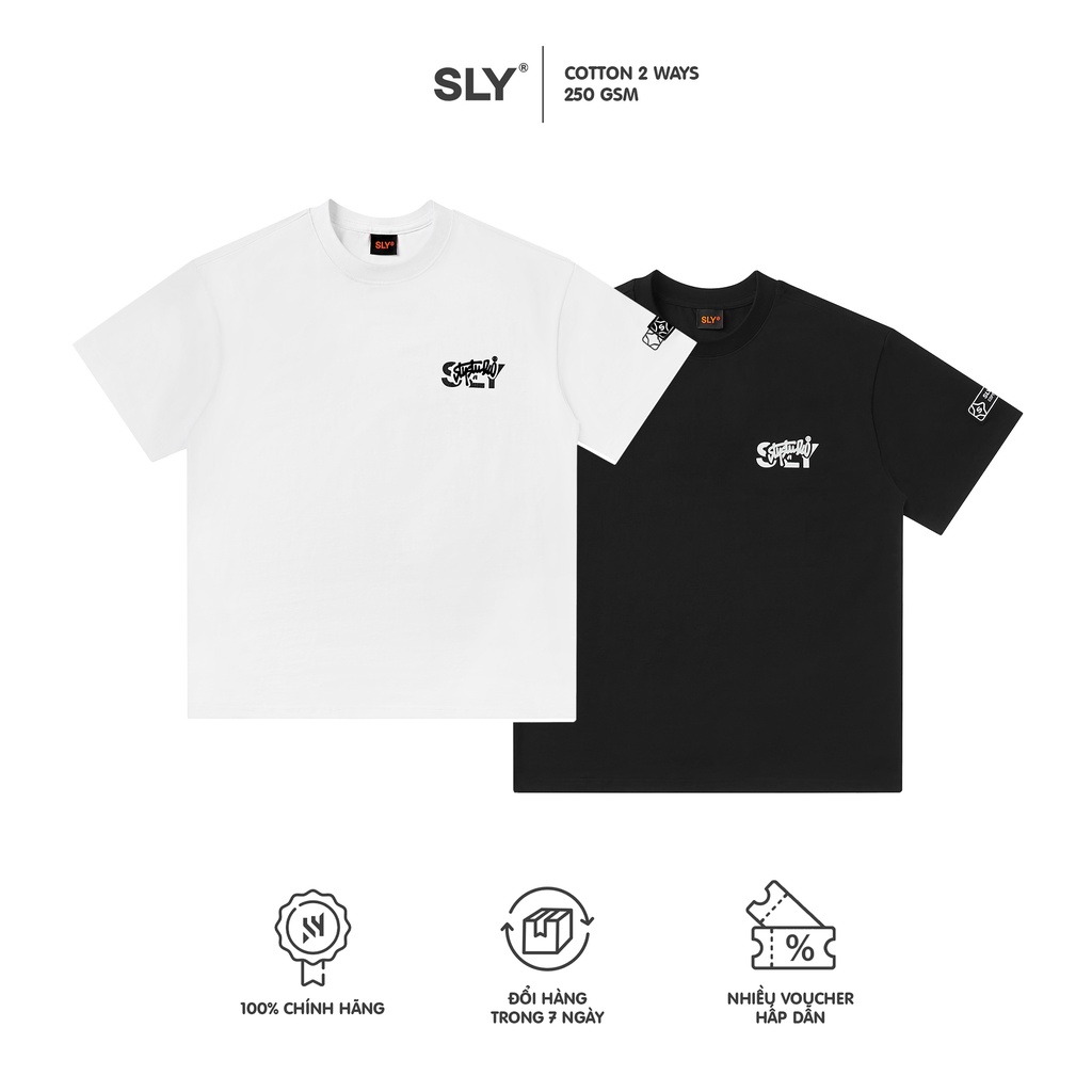 Áo thun SLY Unite Logo Trắng | Đen