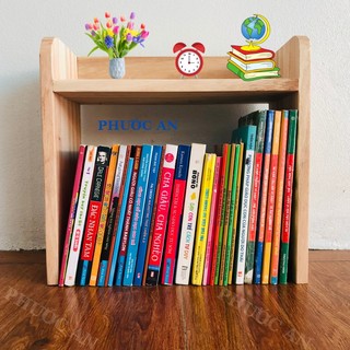 Kệ sách để bàn - kệ sách gỗ thông