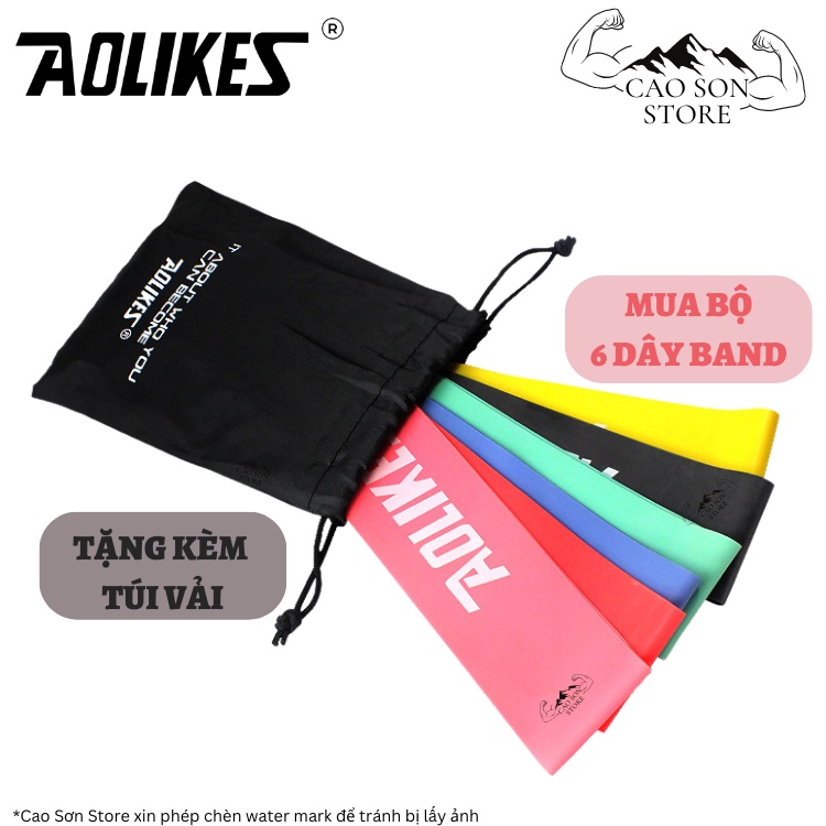 Dây Kháng Lực Đàn Hồi Miniband Aolikes, Dây Tập Đá Bóng, Tập Mông Chân Đùi Tại Nhà