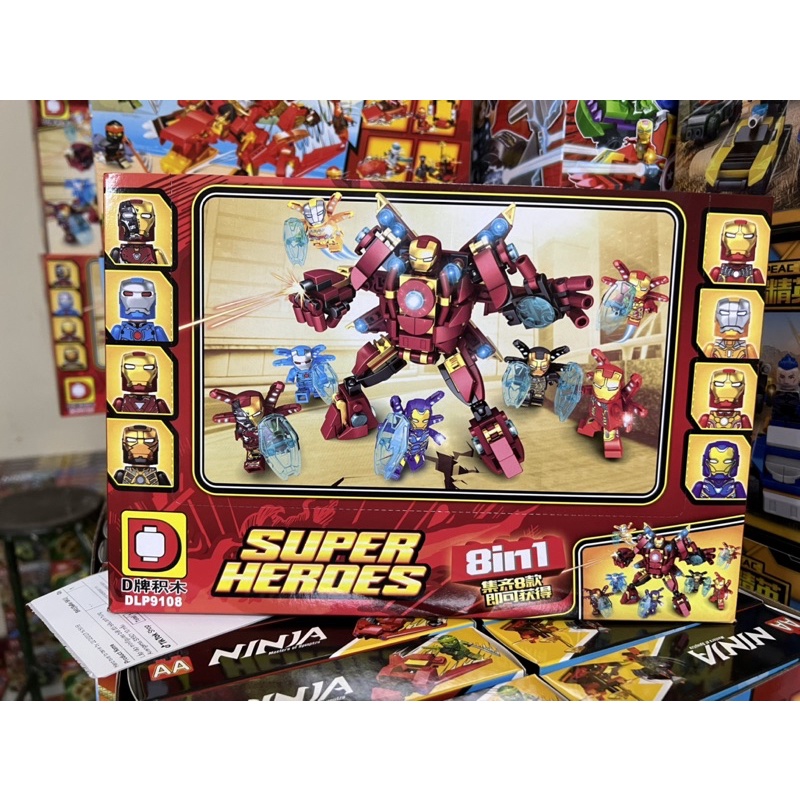 Lắp ráp Super heroes trọn bộ 8 mẫu DLP9108