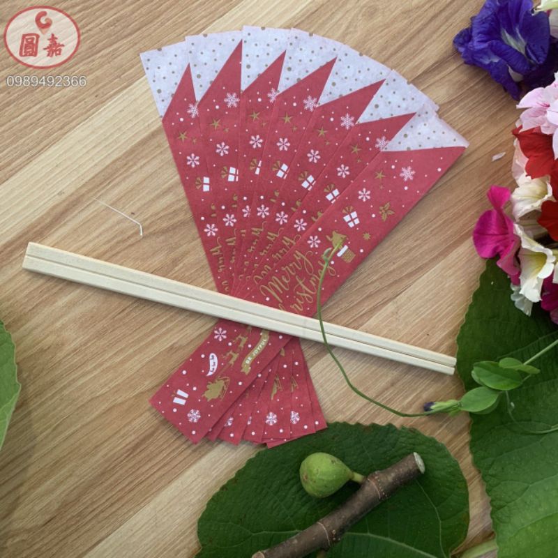 Bao đũa giấy màu trơn dùng 1 lần ở trong nhà hàng, bao đũa 500 tờ
