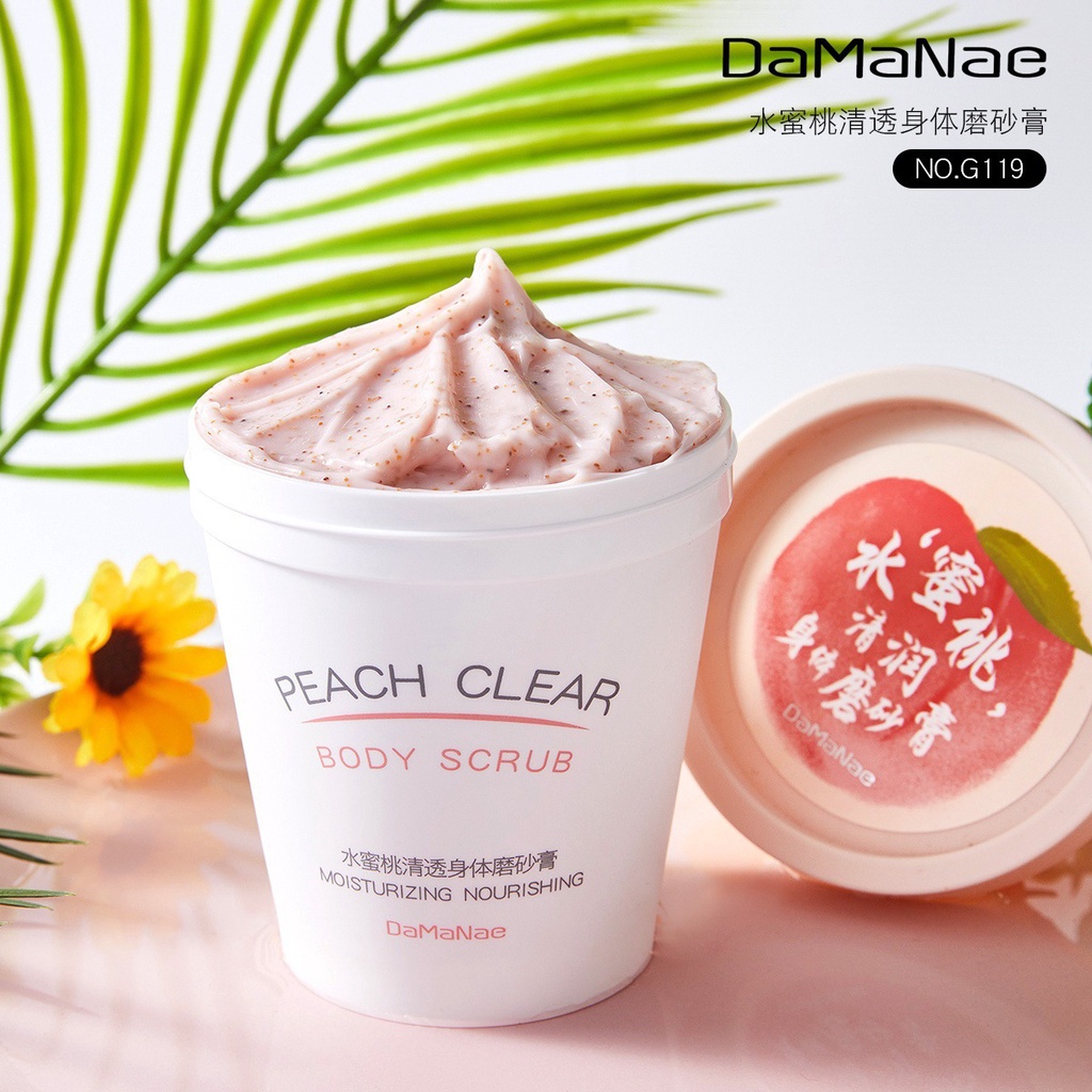 Kem Tẩy Da Chết Heyxi Toàn Thân đào sáng da, Tẩy tế bào chết Body Scrub Peach cải thiện da viêm lông, Moisturizing 200gr | BigBuy360 - bigbuy360.vn