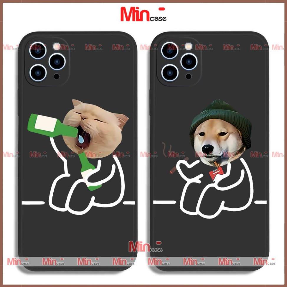 Ốp lưng iphone cặp đôi hoạt hình độc lạ chó mèo ngộ nghĩnh dễ thương đẹp cho ip 6/6s/7/8/X/XS/11/12/13/14 Pro Plus Max