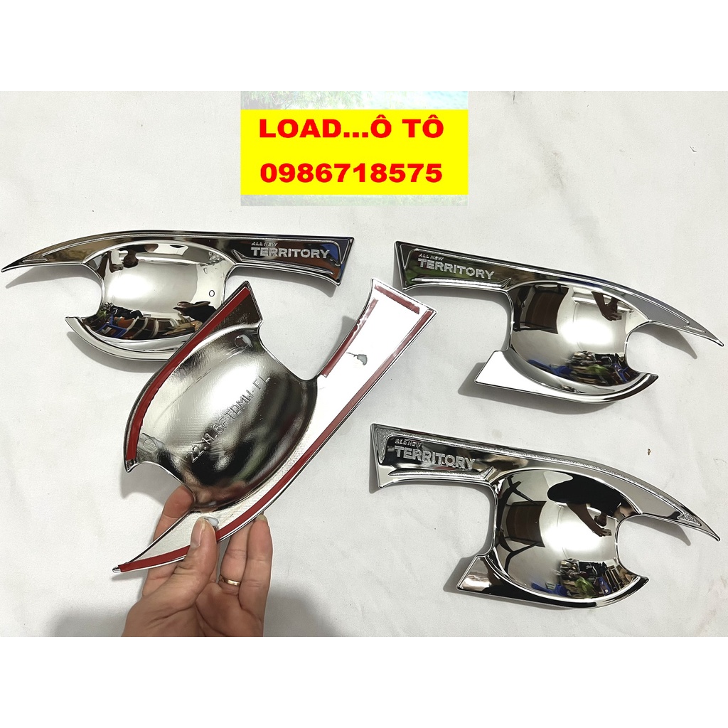 Ốp Hõm Cửa, Nắp Xăng Xe Ford Territory 2023 Mẫu Nhựa ABS Mạ Crom Sáng Bóng